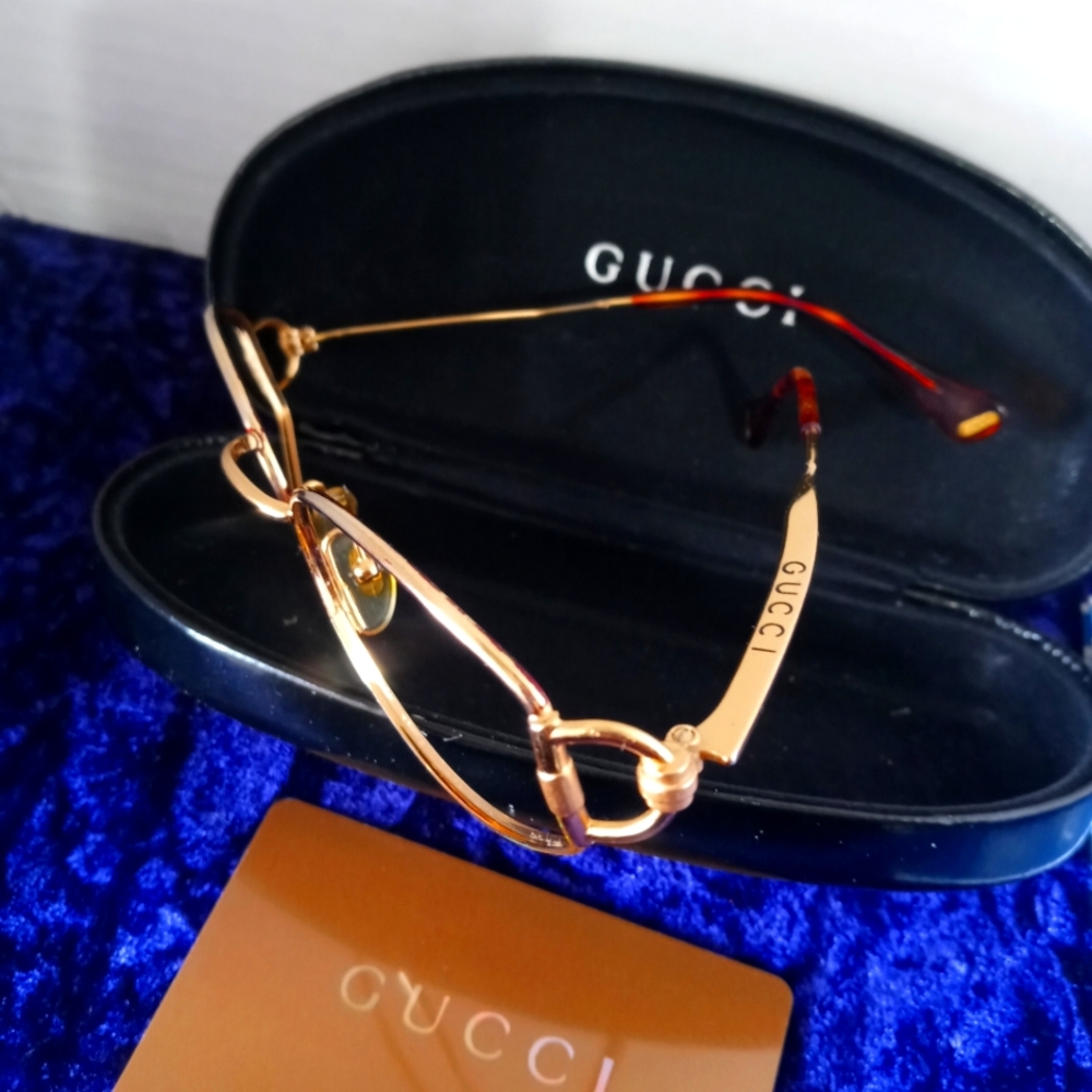 Gucci Gold Vintage Horsebit Frames